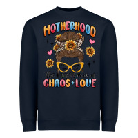 Navy motherhood the perfect mix of chaos and love Heavyweight Sweatshirt - MaliasSmallBusiness