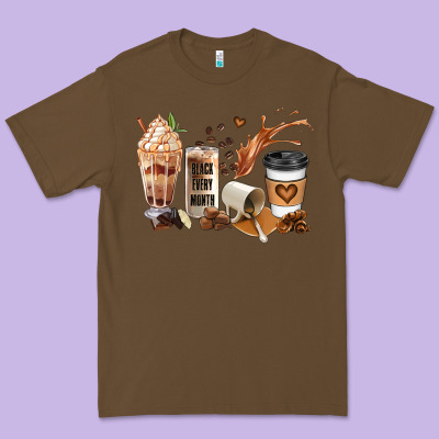 Black Every Month Melanin Coffee Cups Premium Tee Designed By Jahusdesignshop