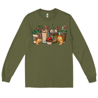 Army Green coffee coffee cups Long Sleeve Tee - NancyCooperArtShop