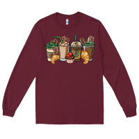 Burgundy coffee coffee cups Long Sleeve Tee - NancyCooperArtShop
