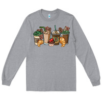 Heather Grey coffee coffee cups Long Sleeve Tee - NancyCooperArtShop