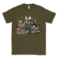 Army Green Happy Easter Classic Tee - CowhideDigitalArt