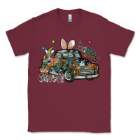 Burgundy Happy Easter Classic Tee - CowhideDigitalArt