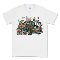 White Happy Easter Classic Tee - CowhideDigitalArt