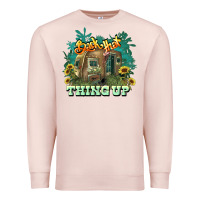 Pale Pink Back that thing up Premium Sweatshirt - HowdyJamesFarm