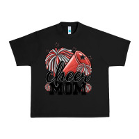 Black cheer mom Urban Heavy Tee - MaliasSmallBusiness