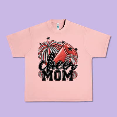 Cheer Mom Urban Heavy Tee Designed By Maliassmallbusiness