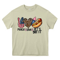 Mossy peace love let's get it Heavy Core Tee - CowhideDigitalArt