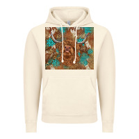 Vintage Artic highland cow turquoise gemstones western patterns Vintage Hoodie - BarkalooDesign