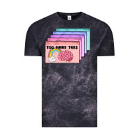 Cloud Black too many tabs Vintage Tee - MaliasSmallBusiness
