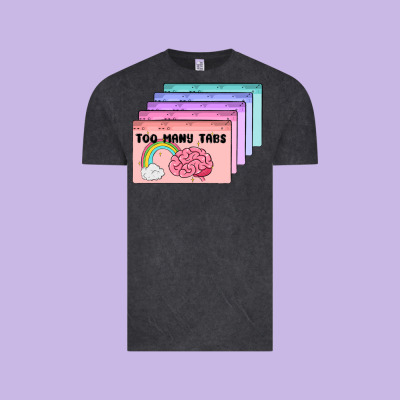 Too Many Tabs Vintage Tee Designed By Maliassmallbusiness