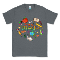 Charcoal Heather maestra teacher heart doodle Classic Tee - MaliasSmallBusiness