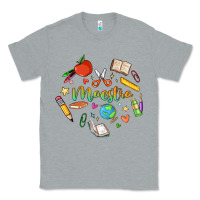 Heather Grey maestra teacher heart doodle Classic Tee - MaliasSmallBusiness