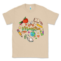 Mushroom maestra teacher heart doodle Classic Tee - MaliasSmallBusiness