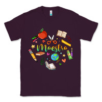 Plum maestra teacher heart doodle Classic Tee - MaliasSmallBusiness