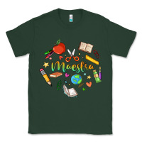 Sports Green maestra teacher heart doodle Classic Tee - MaliasSmallBusiness