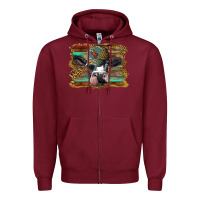 Burgundy holstein cow with cap and leopard background Zipper Hoodie - BarkalooDesign