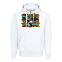 White holstein cow with cap and leopard background Zipper Hoodie - BarkalooDesign