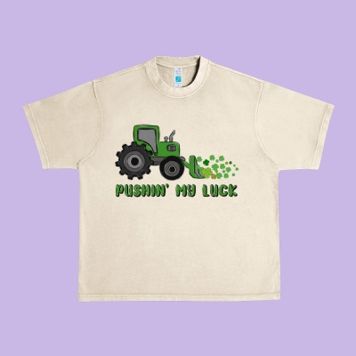 Pushin' My Luck Urban Heavy Tee Designed By Maliassmallbusiness