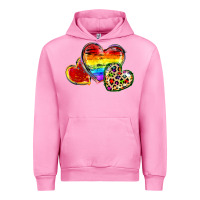 Fuchsia Pink Pride hearts Urban Hoodie - FaDigitalArtStudio