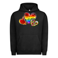 Pigment Black Pride hearts Urban Hoodie - FaDigitalArtStudio