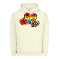 Pigment Pistachio Pride hearts Urban Hoodie - FaDigitalArtStudio