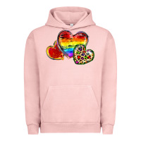 Pigment Salmon Pride hearts Urban Hoodie - FaDigitalArtStudio