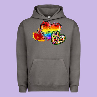 Pride Hearts Urban Hoodie Designed By Fadigitalartstudio