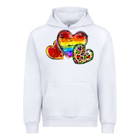 White Pride hearts Urban Hoodie - FaDigitalArtStudio