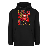 Black Cupid can suck it Valentine'S Day Heavyweight Hoodie - HowdyJamesFarm