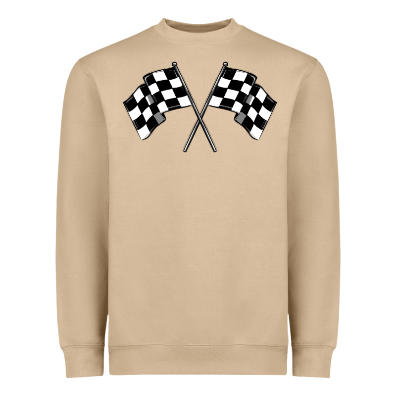 Race Flag Heavyweight Sweatshirt by MaliasSmallBusiness | Teevron
