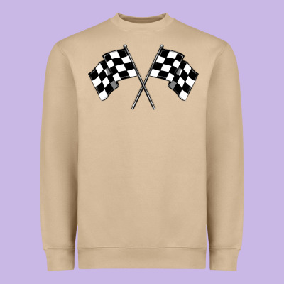 Race Flag Heavyweight Sweatshirt Designed By Maliassmallbusiness