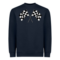 Navy race flag Heavyweight Sweatshirt - MaliasSmallBusiness