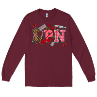Burgundy valentinesday lpn Long Sleeve Tee - NancyCooperArtShop