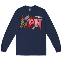 Navy valentinesday lpn Long Sleeve Tee - NancyCooperArtShop