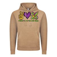Vintage Coffee peace love mardi gras Vintage Hoodie - Jasminsmagicworld