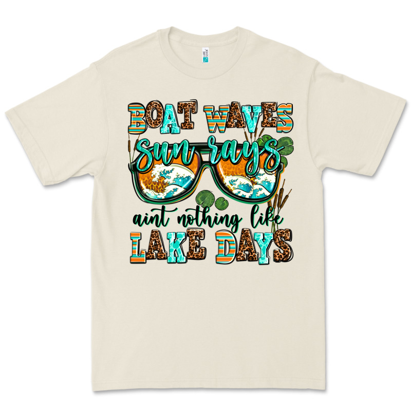 Boat Waves Sun Rays Aint Nothing Like Lake Days Premium Tee by AdoDesignShop | Teevron