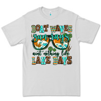 Dove Grey boat waves sun rays aint nothing like lake days Premium Tee - AdoDesignShop