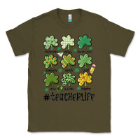 Army Green teacher st.patrick's Classic Tee - MaliasSmallBusiness