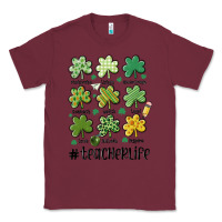 Burgundy teacher st.patrick's Classic Tee - MaliasSmallBusiness