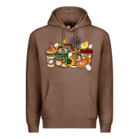 Chestnut Chicken coffee cups Premium Hoodie - HowdyJamesFarm