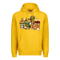 Lemon Chicken coffee cups Premium Hoodie - HowdyJamesFarm