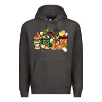 Smoke Chicken coffee cups Premium Hoodie - HowdyJamesFarm
