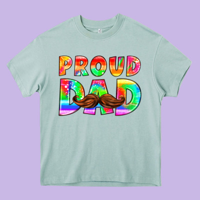 Proud Dad Heavy Core Tee Designed By Hra Design Shop