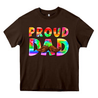 Chocolate Brown proud dad Heavy Core Tee - HRA Design Shop