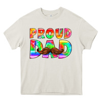 Cream proud dad Heavy Core Tee - HRA Design Shop