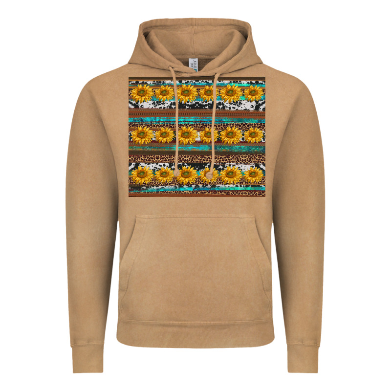 Sunflowers Leopard Cowhide Turquoise Vintage Hoodie by BarkalooDesign | Teevron