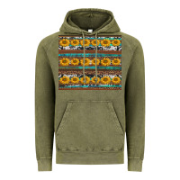 Vintage Olive sunflowers leopard cowhide turquoise Vintage Hoodie - BarkalooDesign
