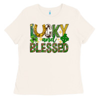 Bone Lucky and blessed st. patricks day Ladies Tee - Neo Western