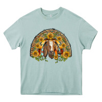 Arona Western Leopard Sunflower Goat Rainbow Heavy Core Tee - BarkalooDesign